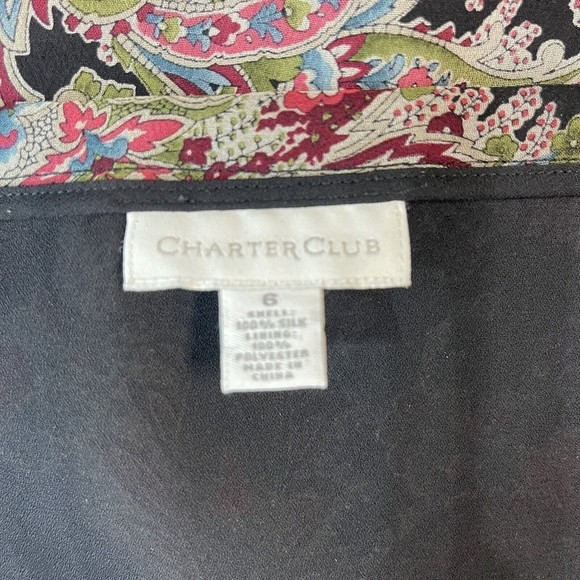 Charter Club Women Silk Skirt Sz 6 Wrap Paisley Floral - Picture 12 of 15